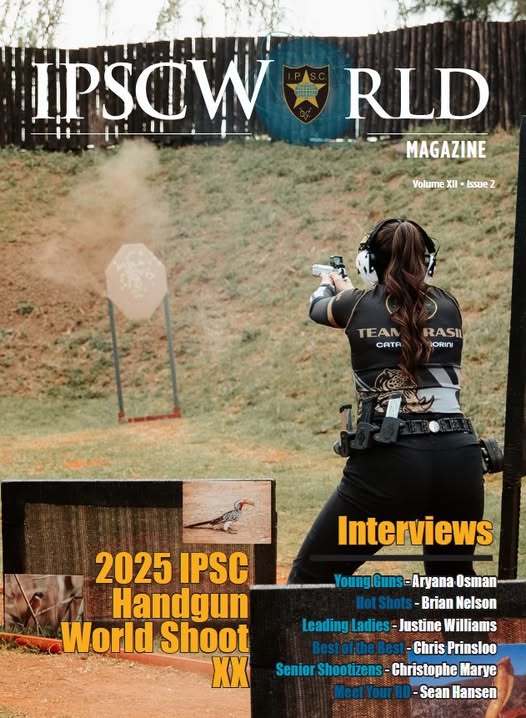 "EARMOR M300X tactical headset and M20T Pro earbuds featured in IPSC World Magazine.