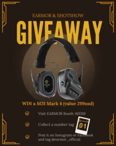 SHOT Show 2026: Win an M31 Mark 4 & Get Free Swag at EARMOR Booth 60310