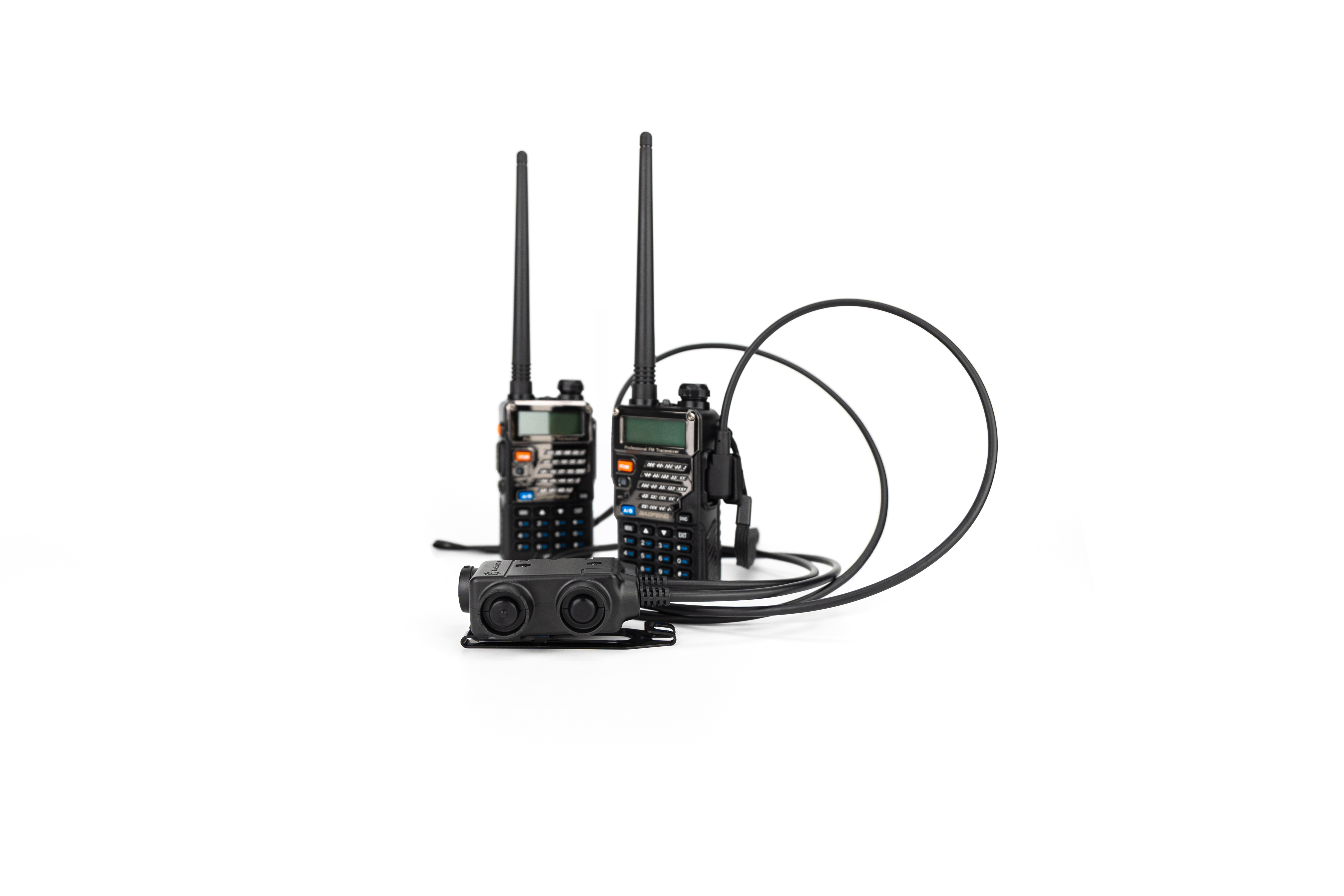 M56 Aviation Connector PTT for 2x MIL PRC Radio Applications